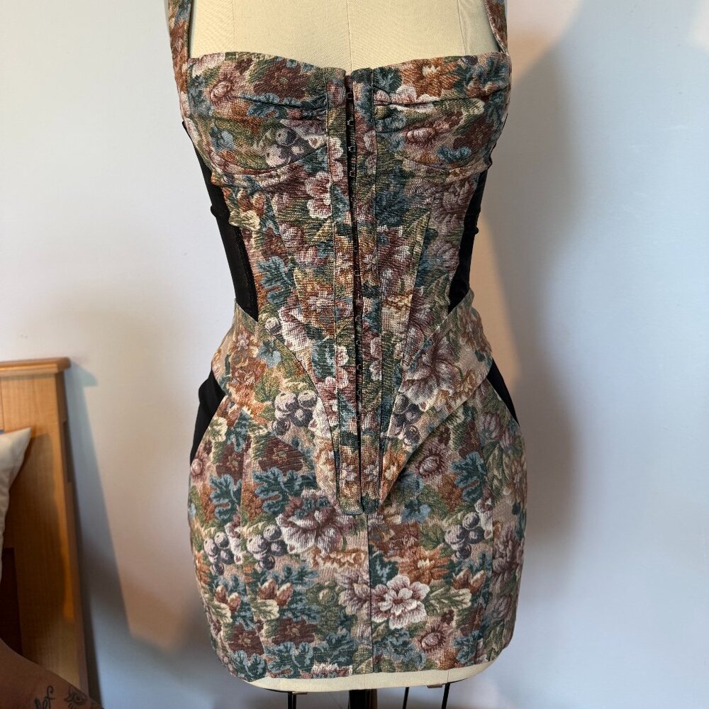 MIAOU Deville Corset Top and Skirt Set Size Size XS Color: Antique, Multicolor